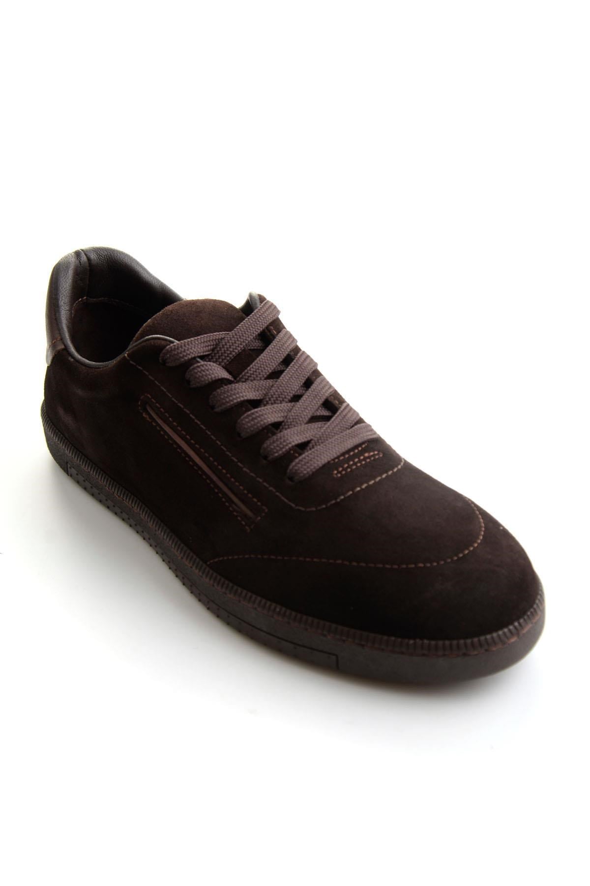 Kahve Süet Hakiki Deri Erkek Sneaker E01593000302