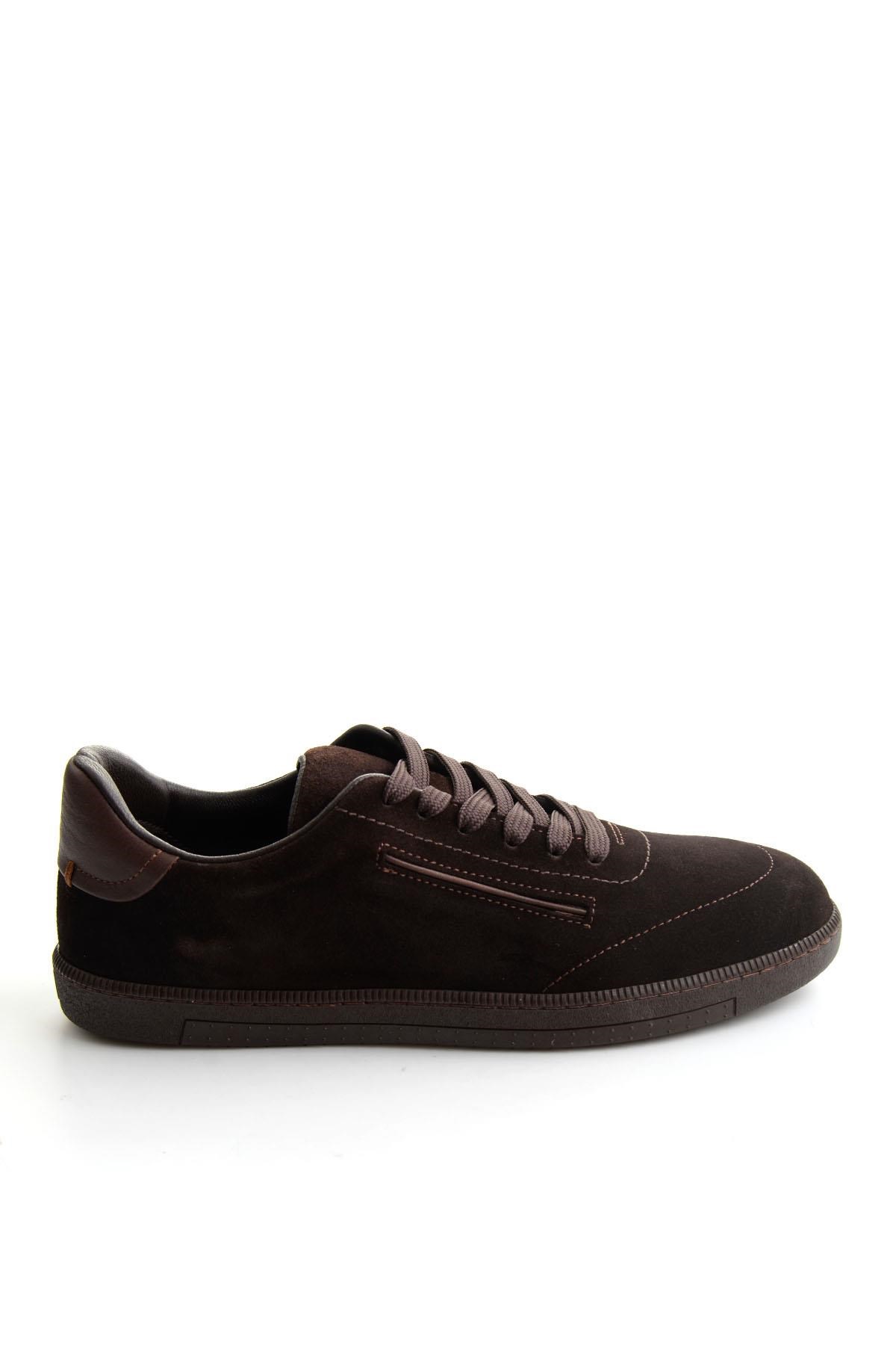 Kahve Süet Hakiki Deri Erkek Sneaker E01593000302
