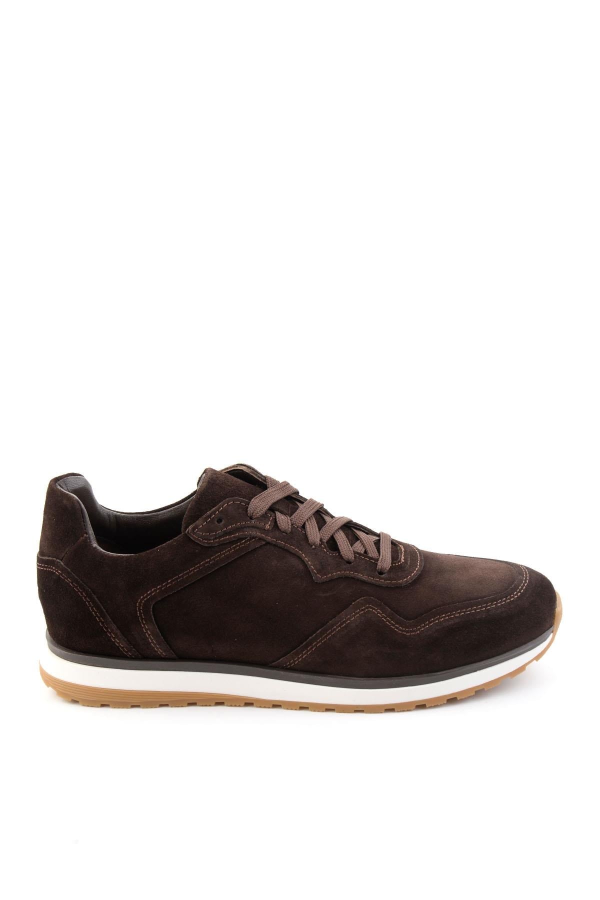 Kahve Süet Hakiki Deri Erkek Sneaker E01774003502