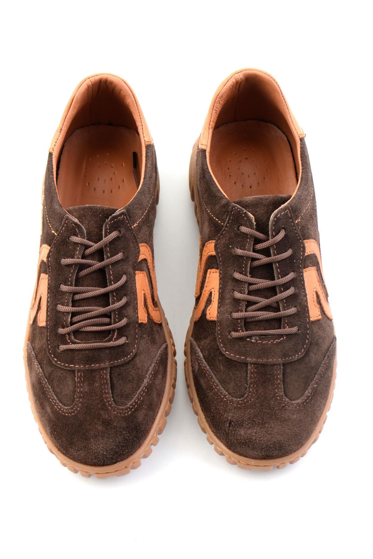 Kahve Süet Hakiki Deri Kadın Sneaker K01753005702
