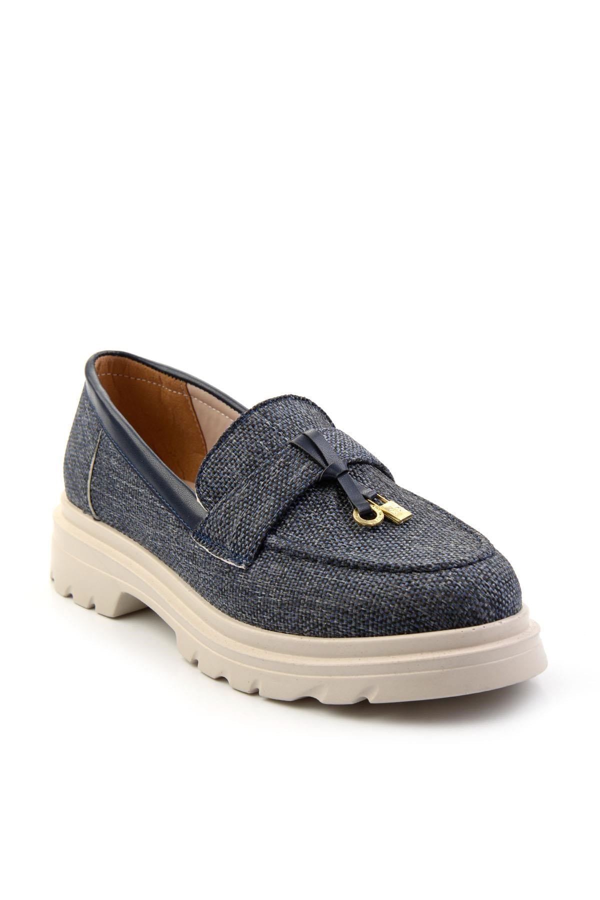 Kot Mavi  Kadın Loafer Ayakkabı K01997010518
