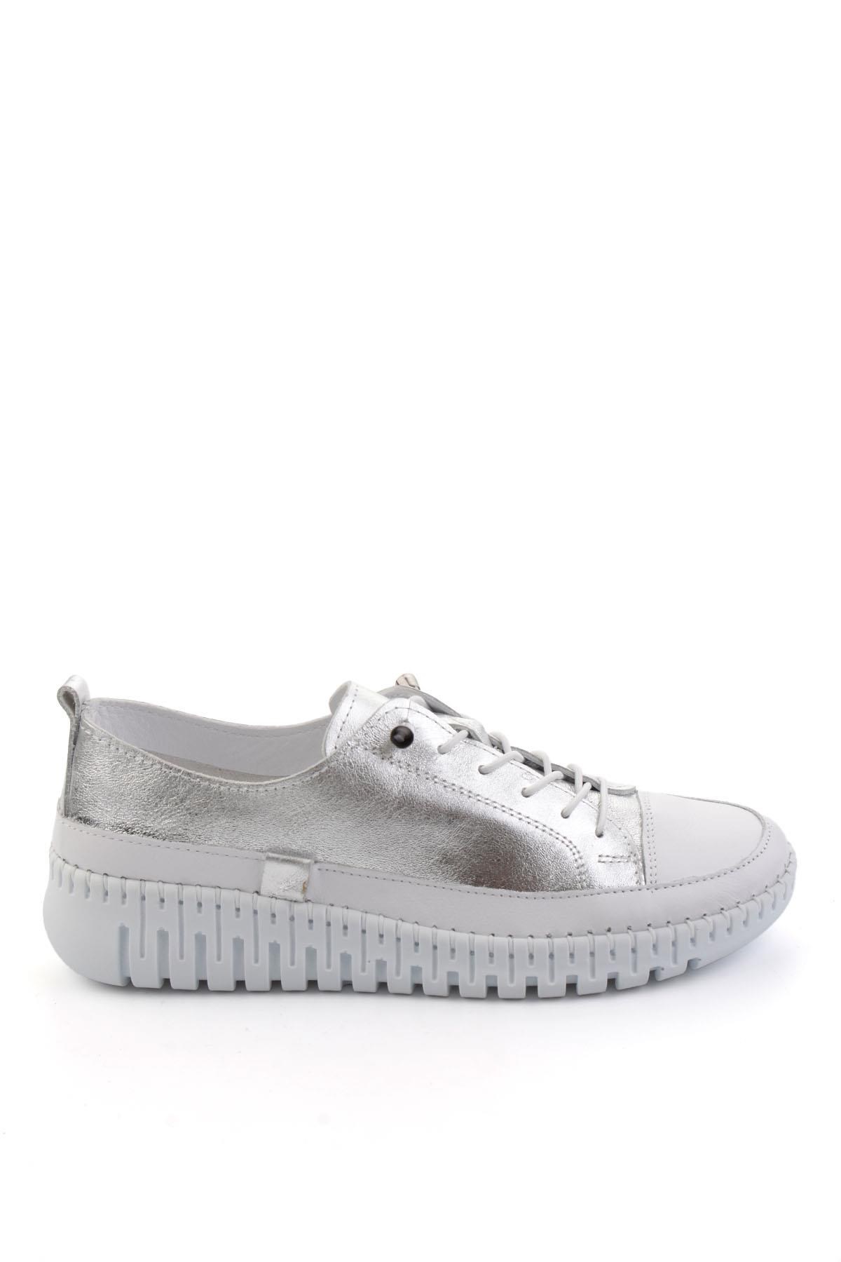 Lame Hakiki Deri Kadın Sneaker K01045250303