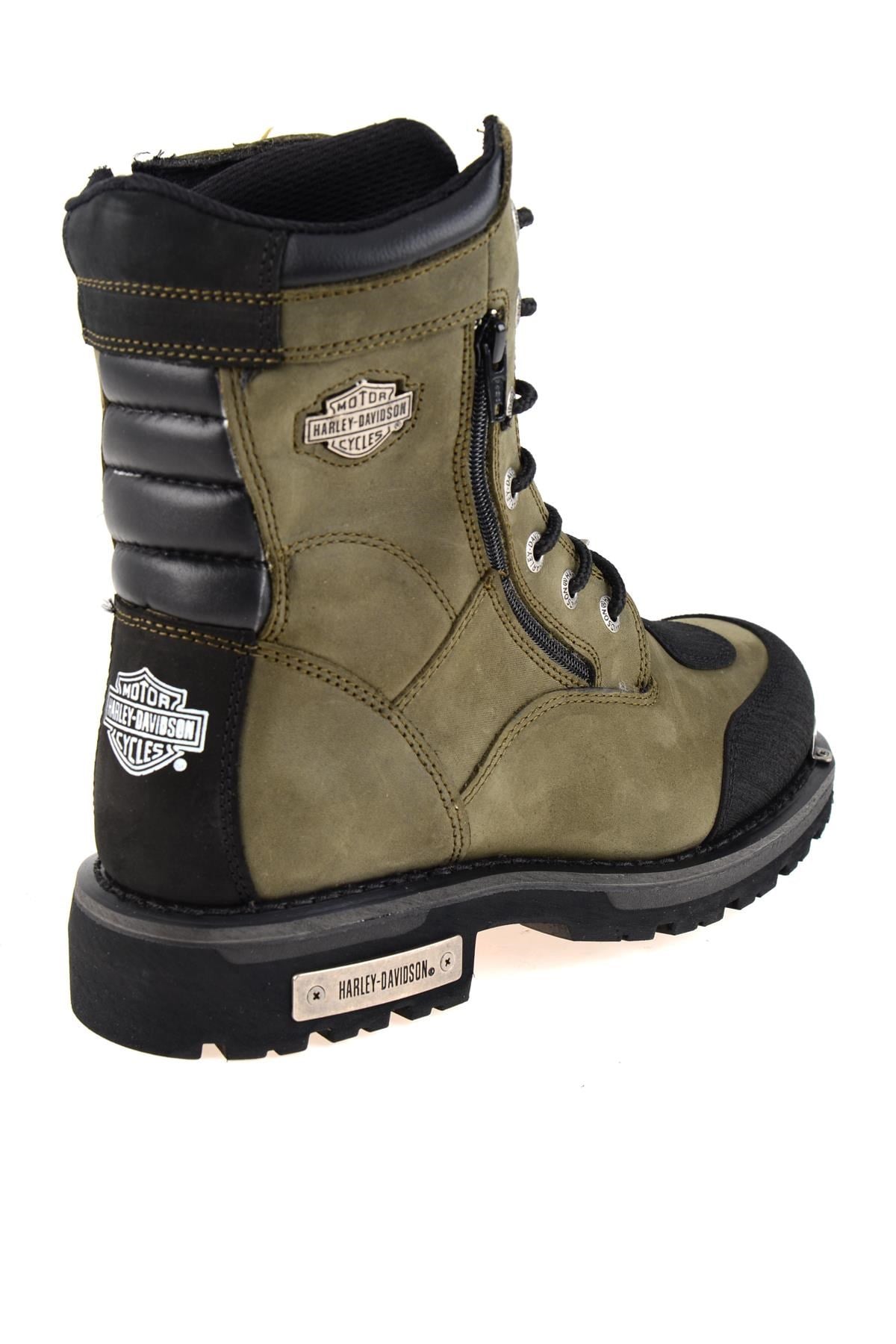 Olive Hakiki Deri Erkek Bot & Bootie HD1777055203