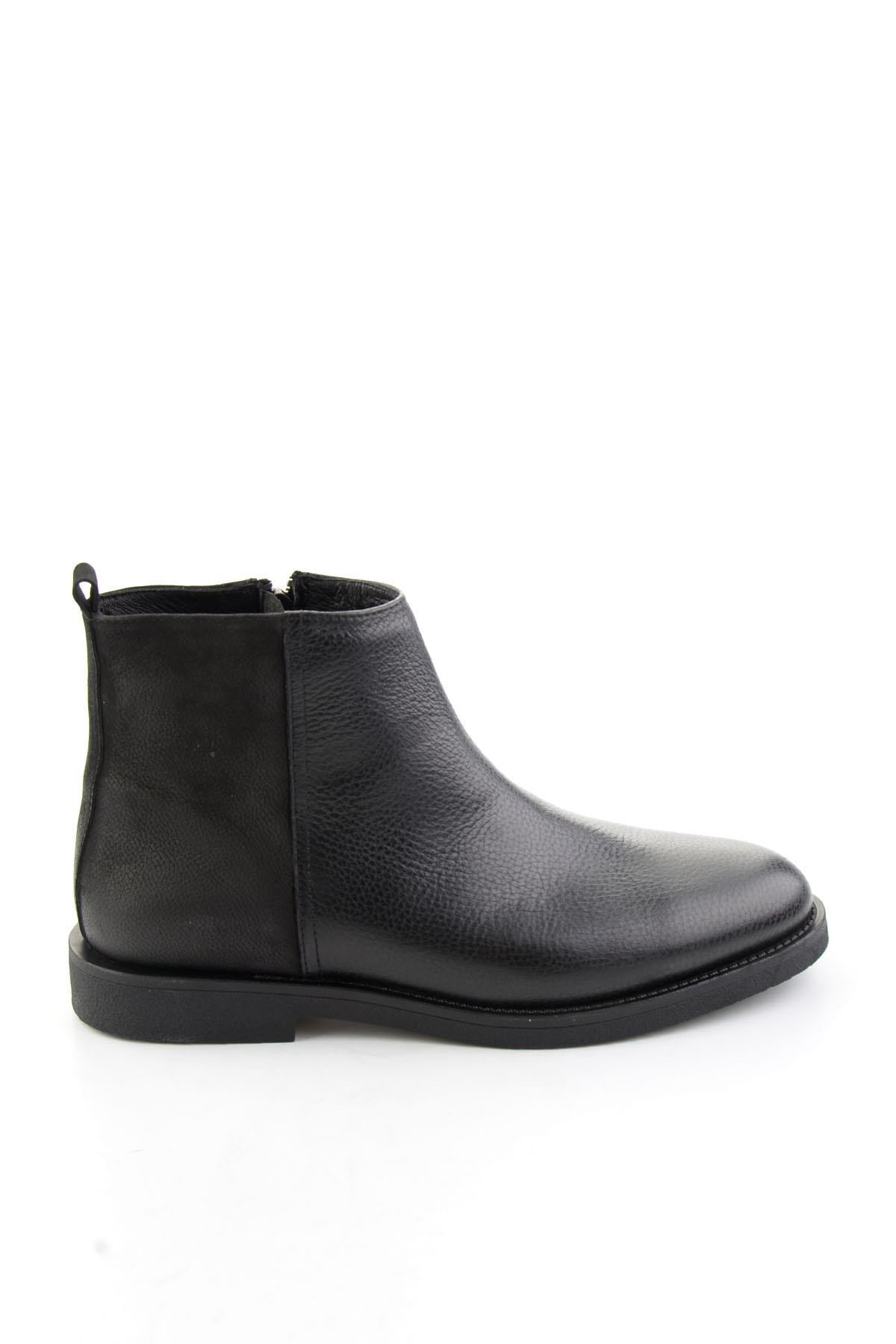 Siyah Floter Hakiki Deri Erkek Bot & Bootie E02648564940