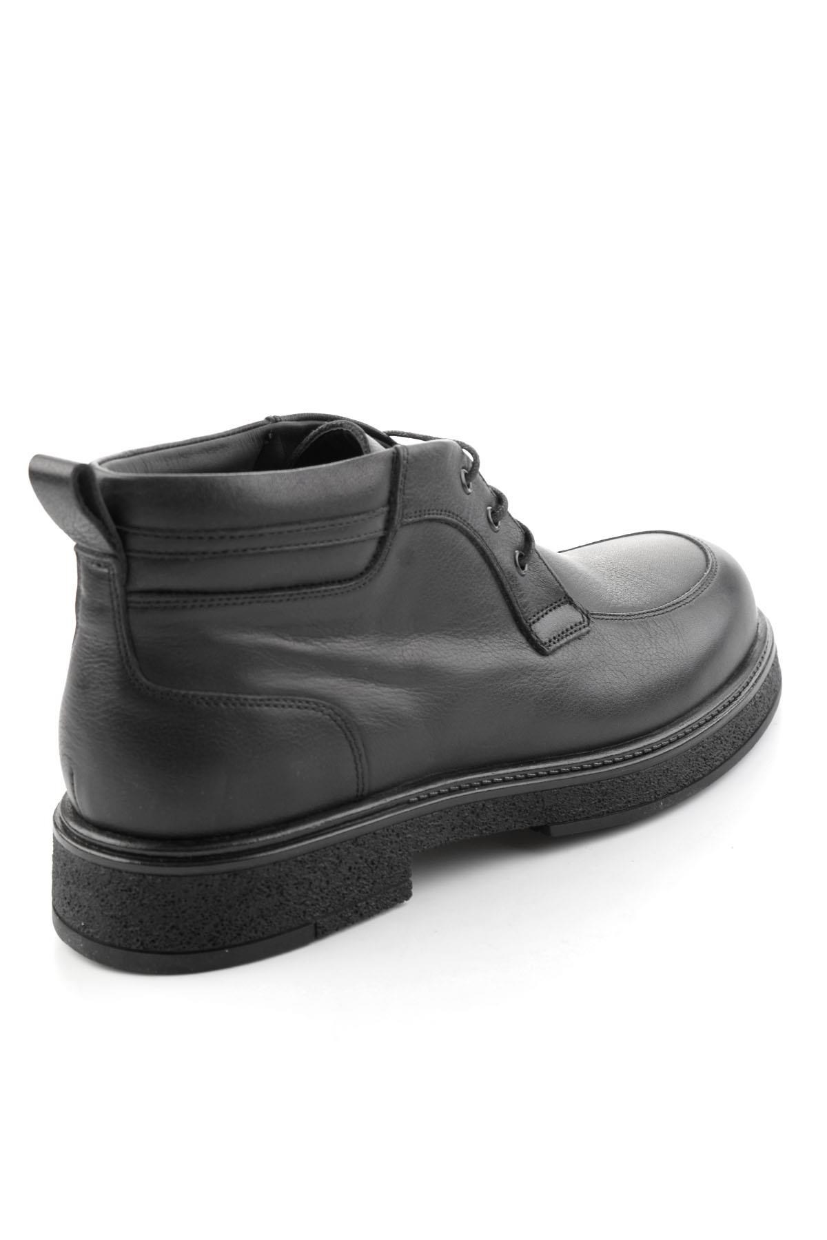 Siyah Hakiki Deri Erkek Bot & Bootie E02589690503