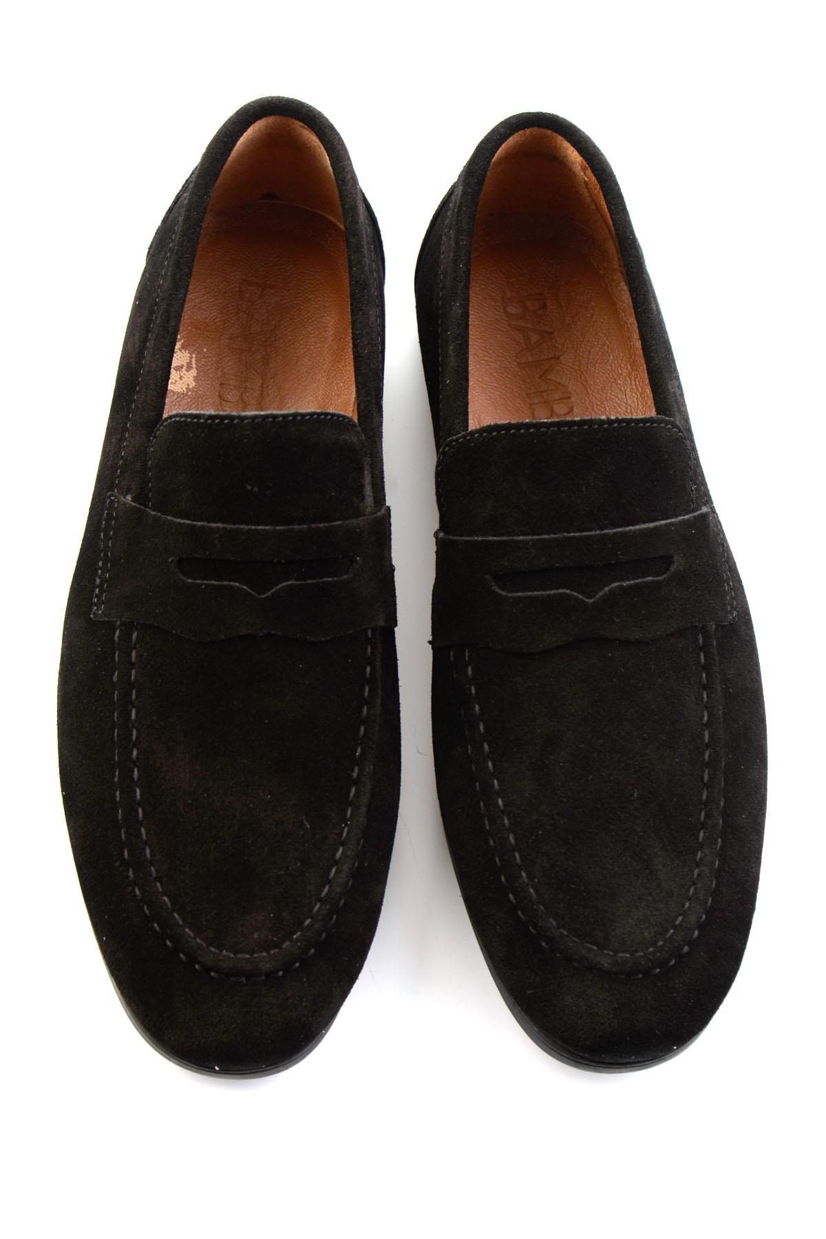 Siyah Hakiki Deri Erkek Loafer Ayakkabı E01594456402