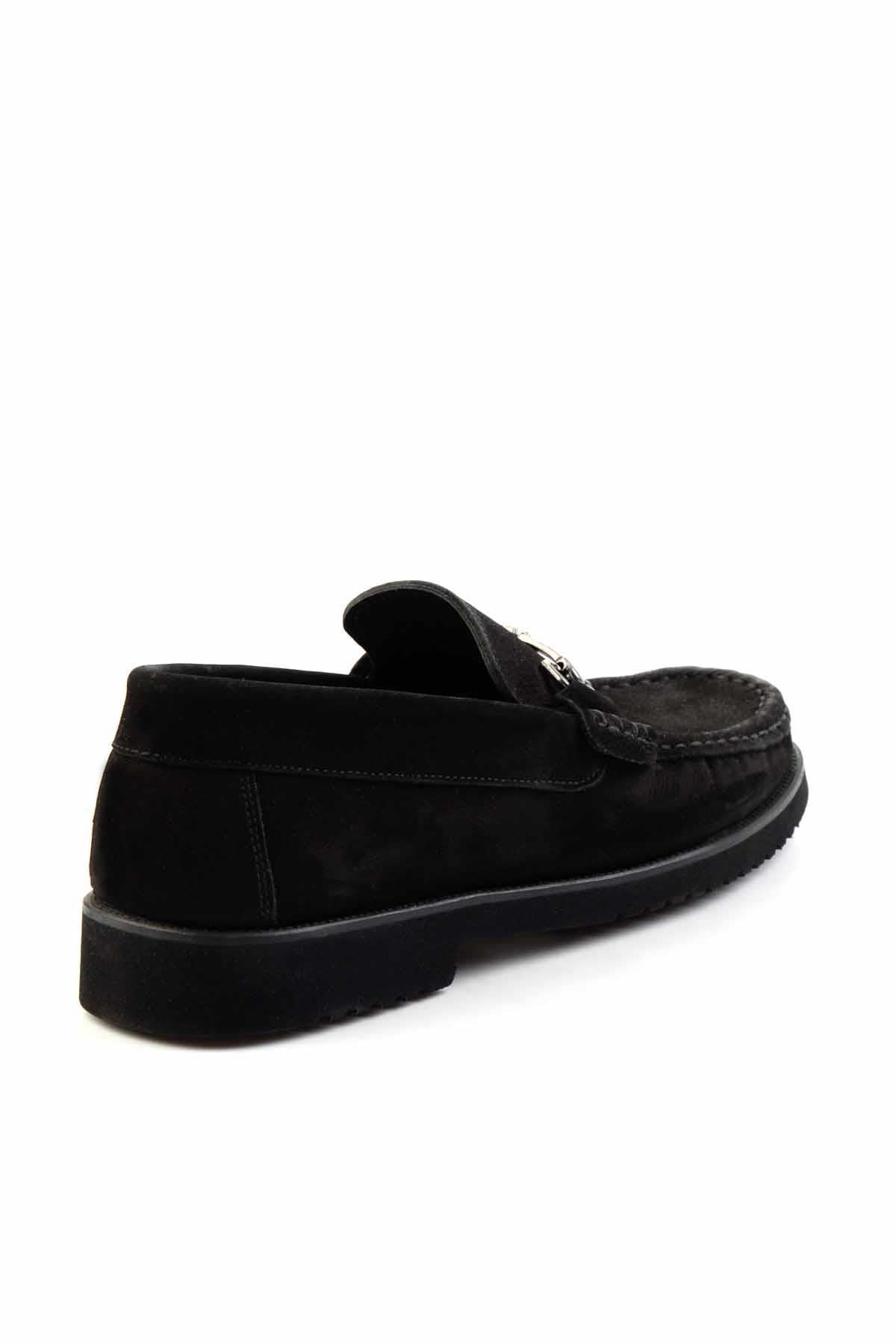 Siyah Hakiki Deri Erkek Loafer Ayakkabı E01194031501