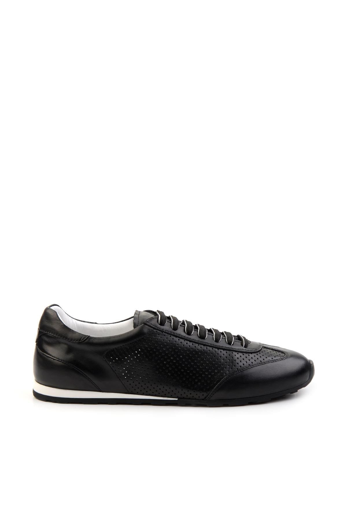 Siyah Hakiki Deri Erkek Sneaker E01083017103