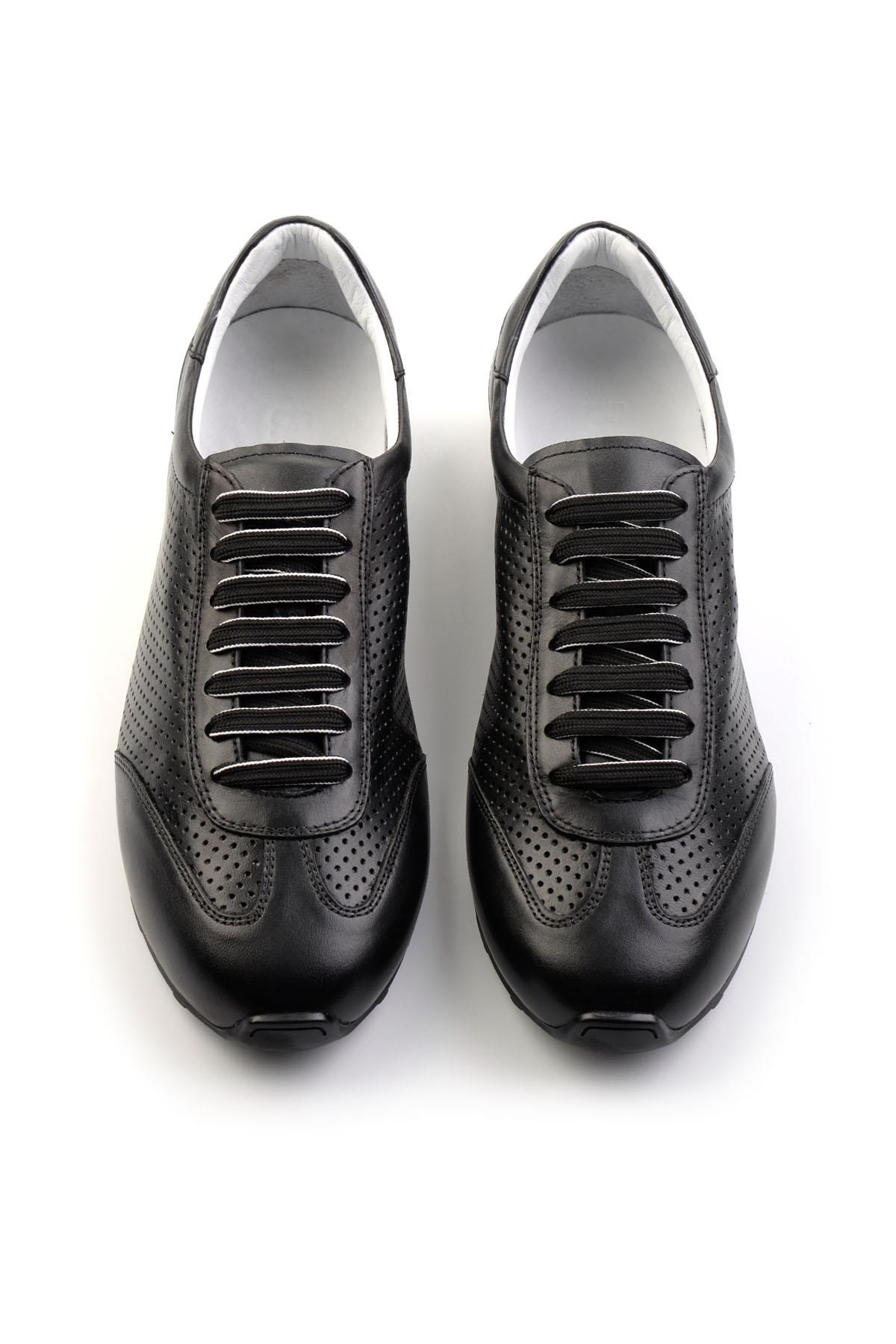 Siyah Hakiki Deri Erkek Sneaker E01083017103