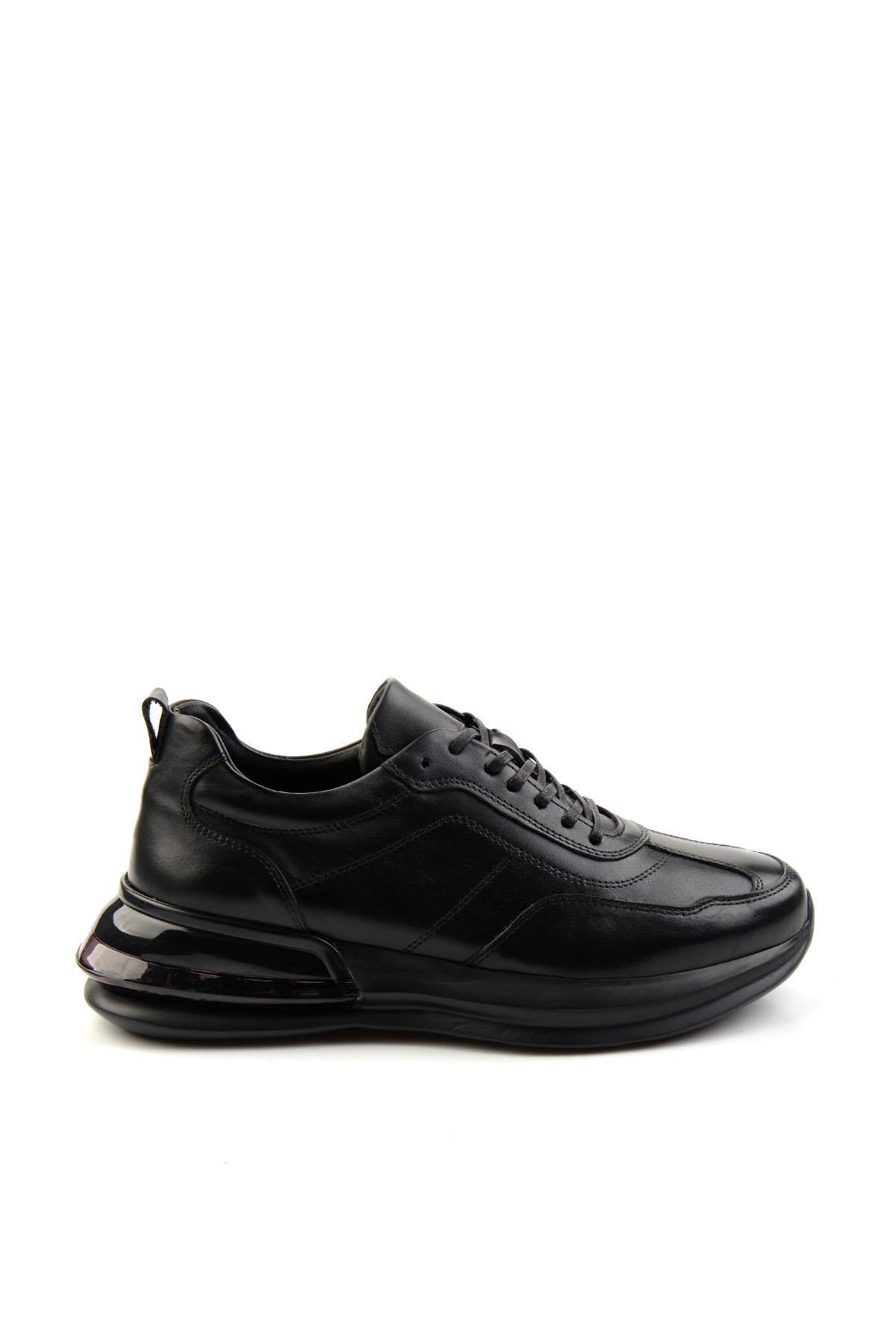 Siyah Hakiki Deri Erkek Sneaker E01307266903
