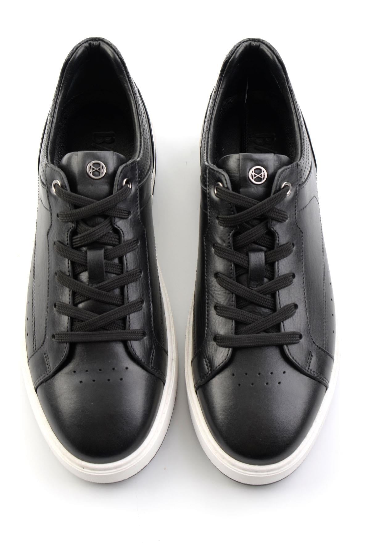 Siyah Hakiki Deri Erkek Sneaker E01398008743