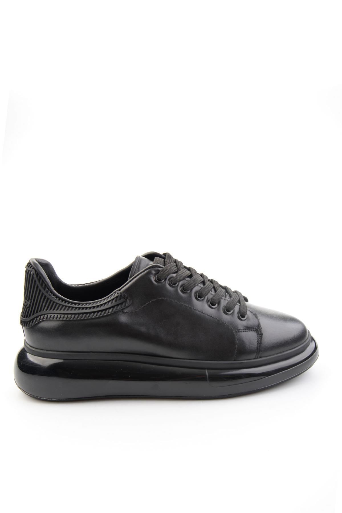 Siyah Hakiki Deri Erkek Sneaker E01401099941
