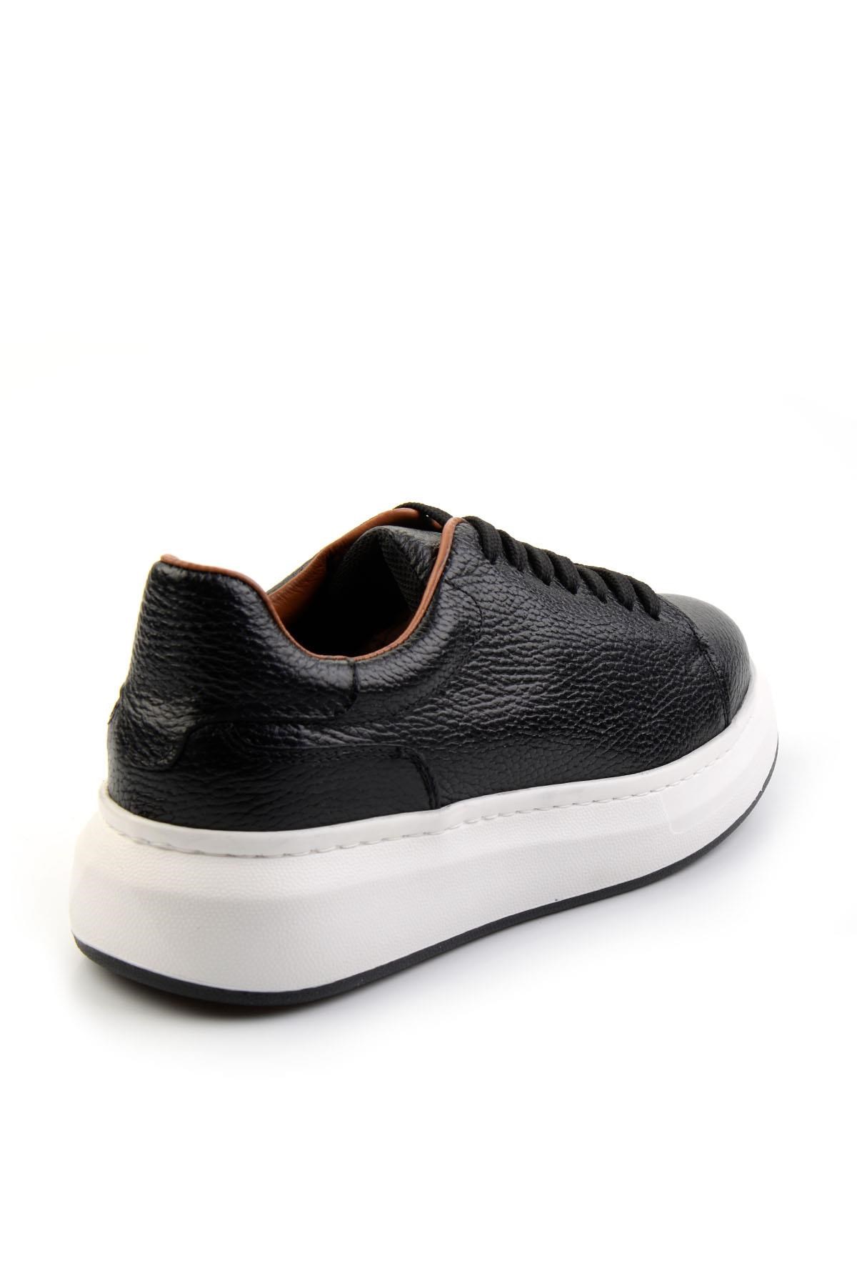 Siyah Hakiki Deri Erkek Sneaker E01401098040