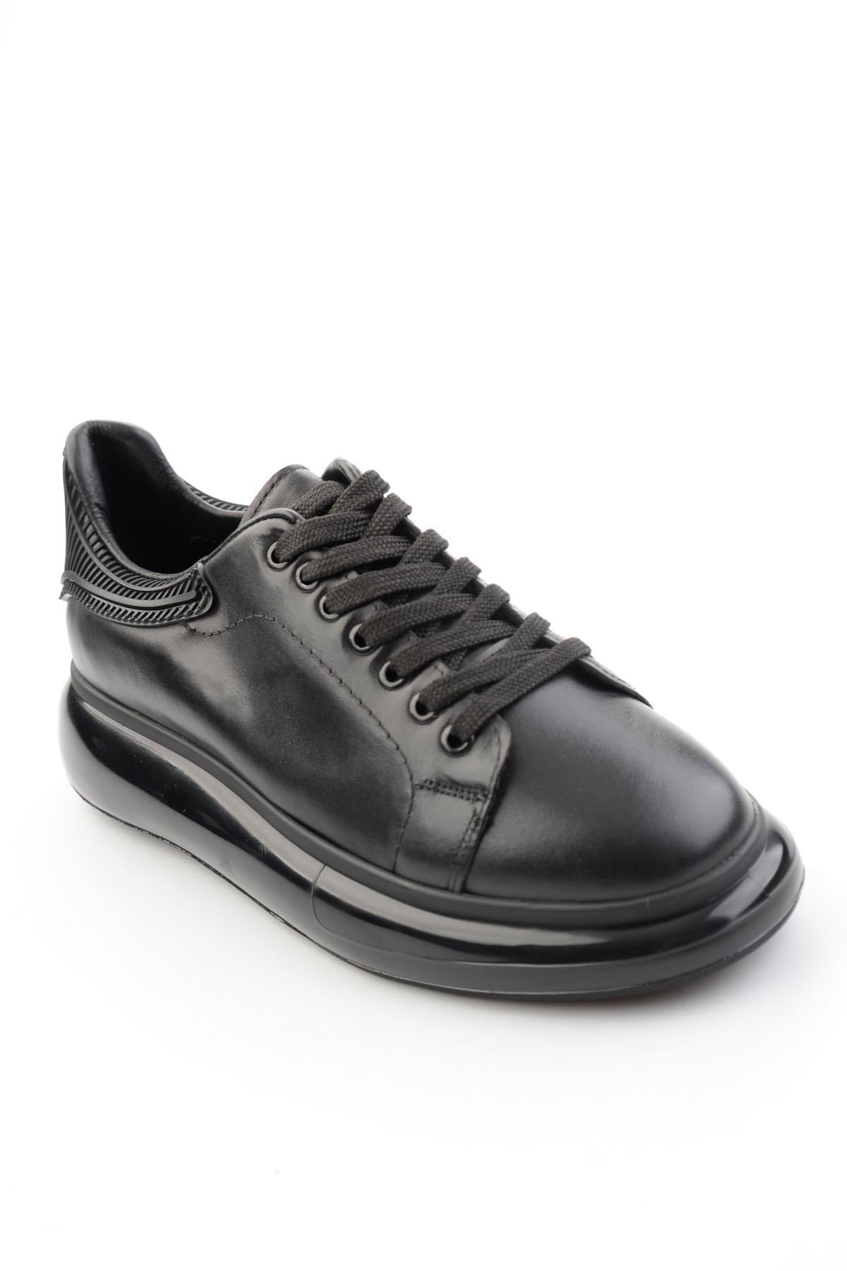 Siyah Hakiki Deri Erkek Sneaker E01401099941