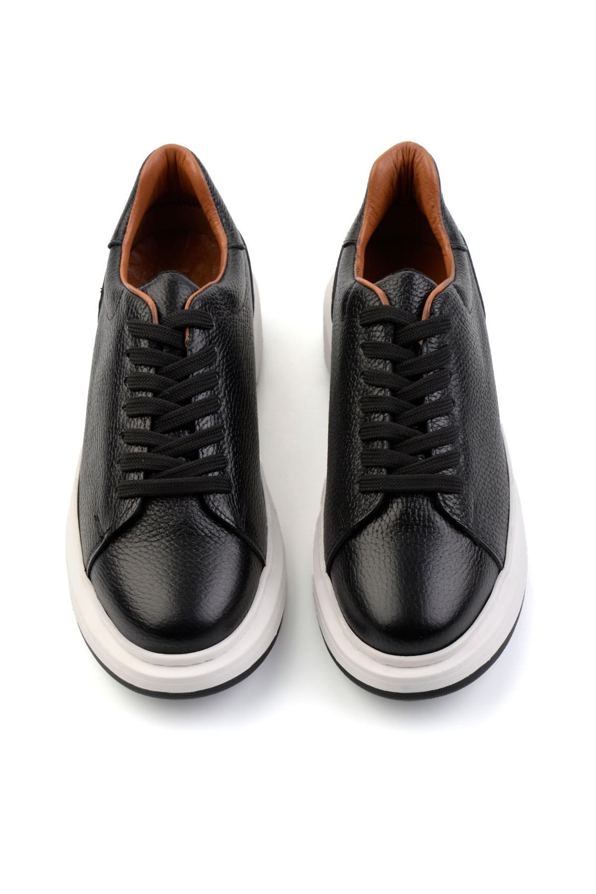 Siyah Hakiki Deri Erkek Sneaker E01401098040