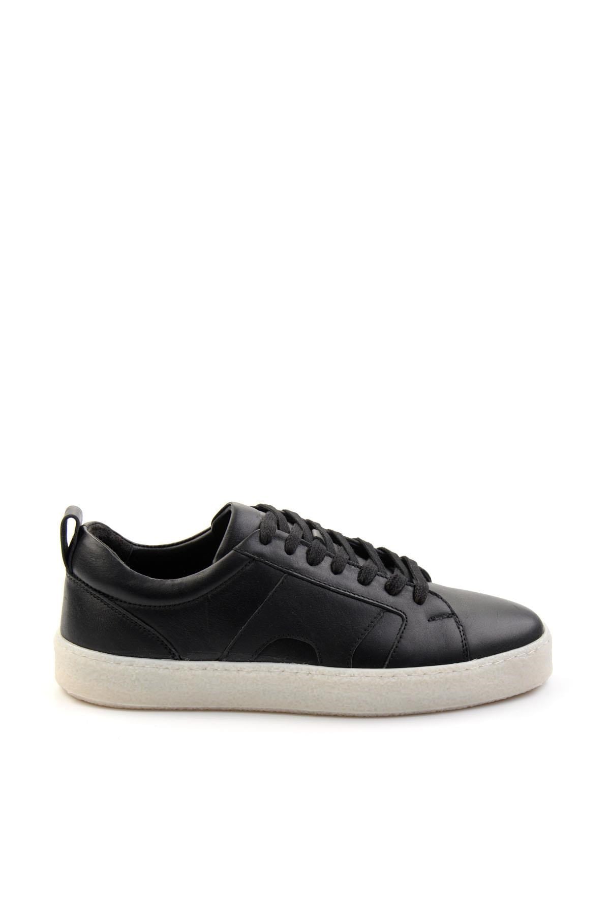 Siyah Hakiki Deri Erkek Sneaker E01442500643