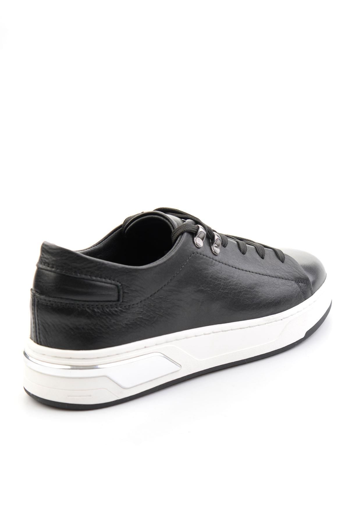 Siyah Hakiki Deri Erkek Sneaker E01593000503
