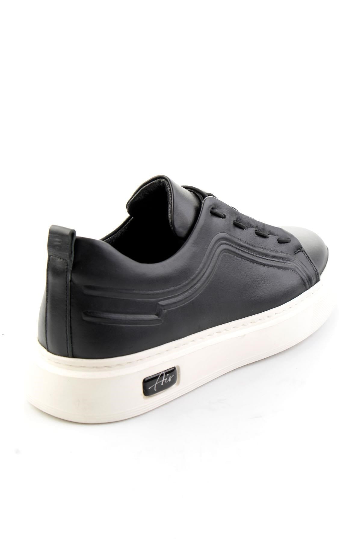 Siyah Hakiki Deri Erkek Sneaker E01700178003
