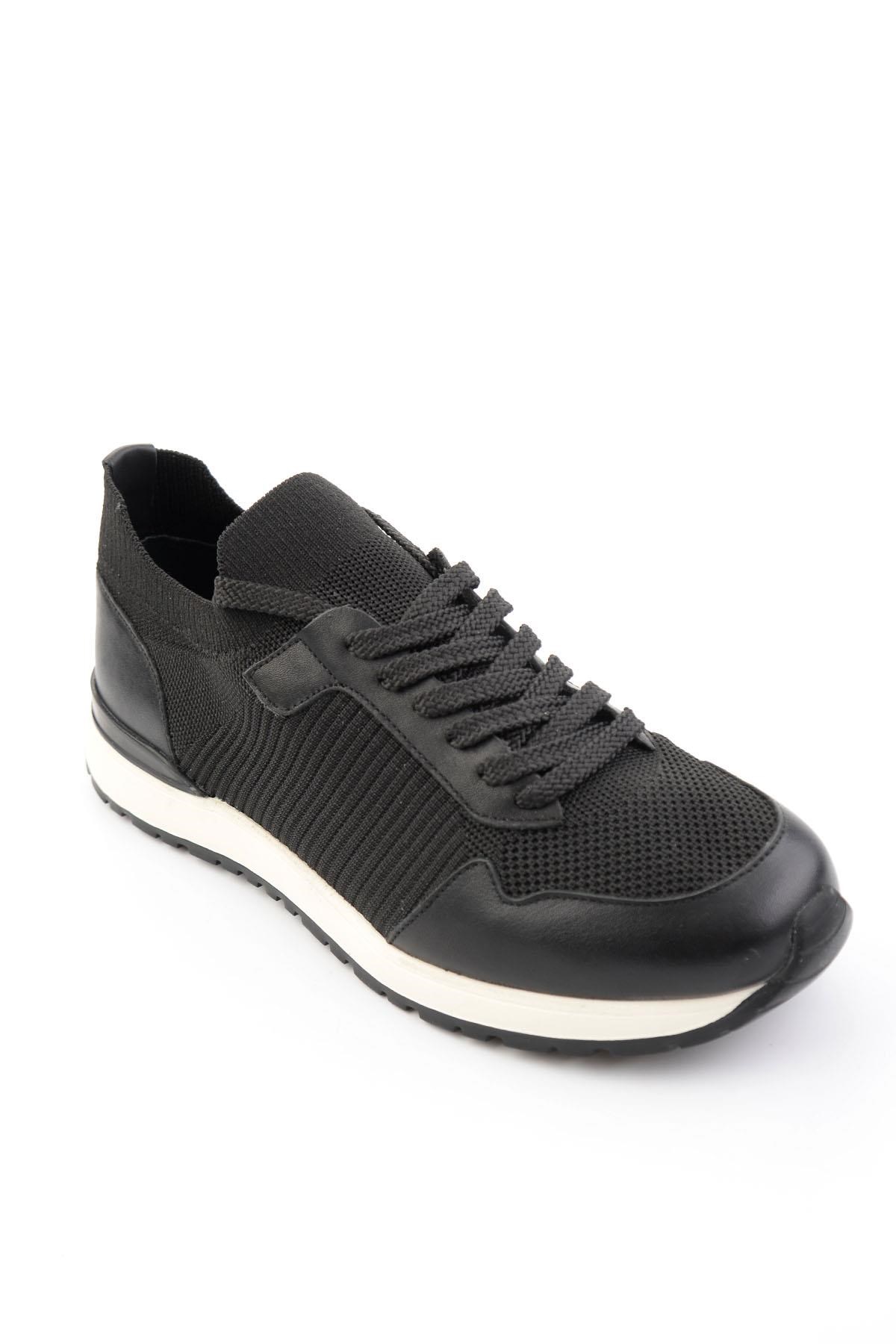 Siyah Hakiki Deri Erkek Sneaker E01730580382