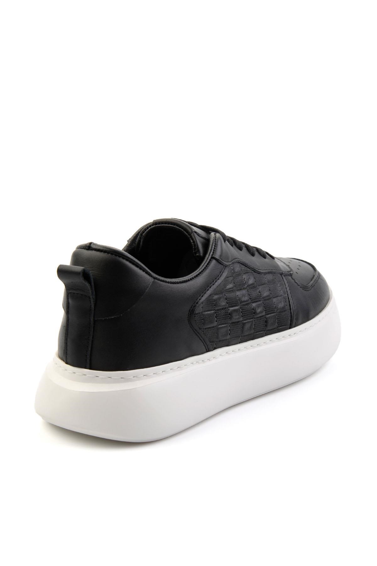 Siyah Hakiki Deri Erkek Sneaker E01759101403