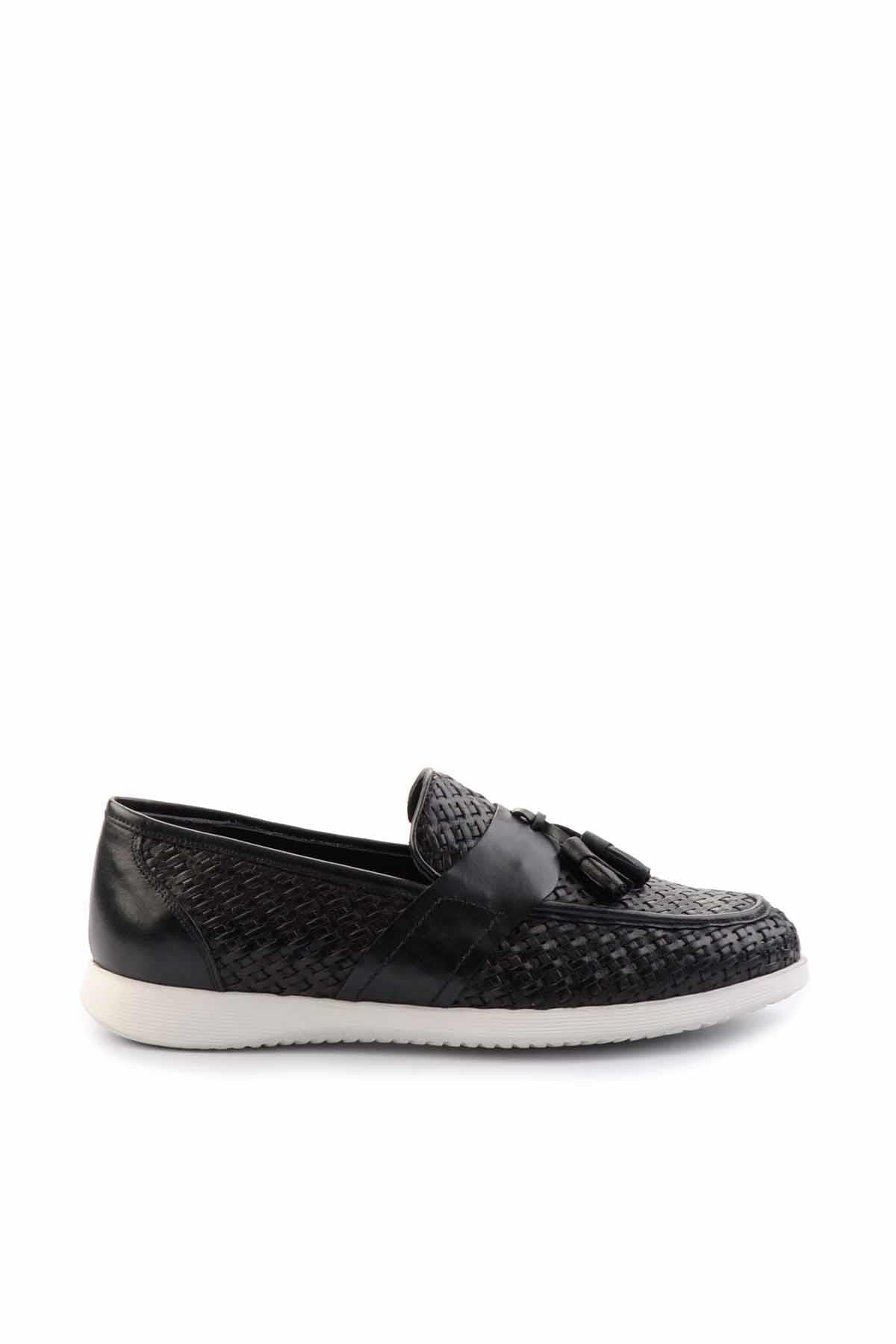 Siyah Leather Erkek Loafer Ayakkabı E01798105216