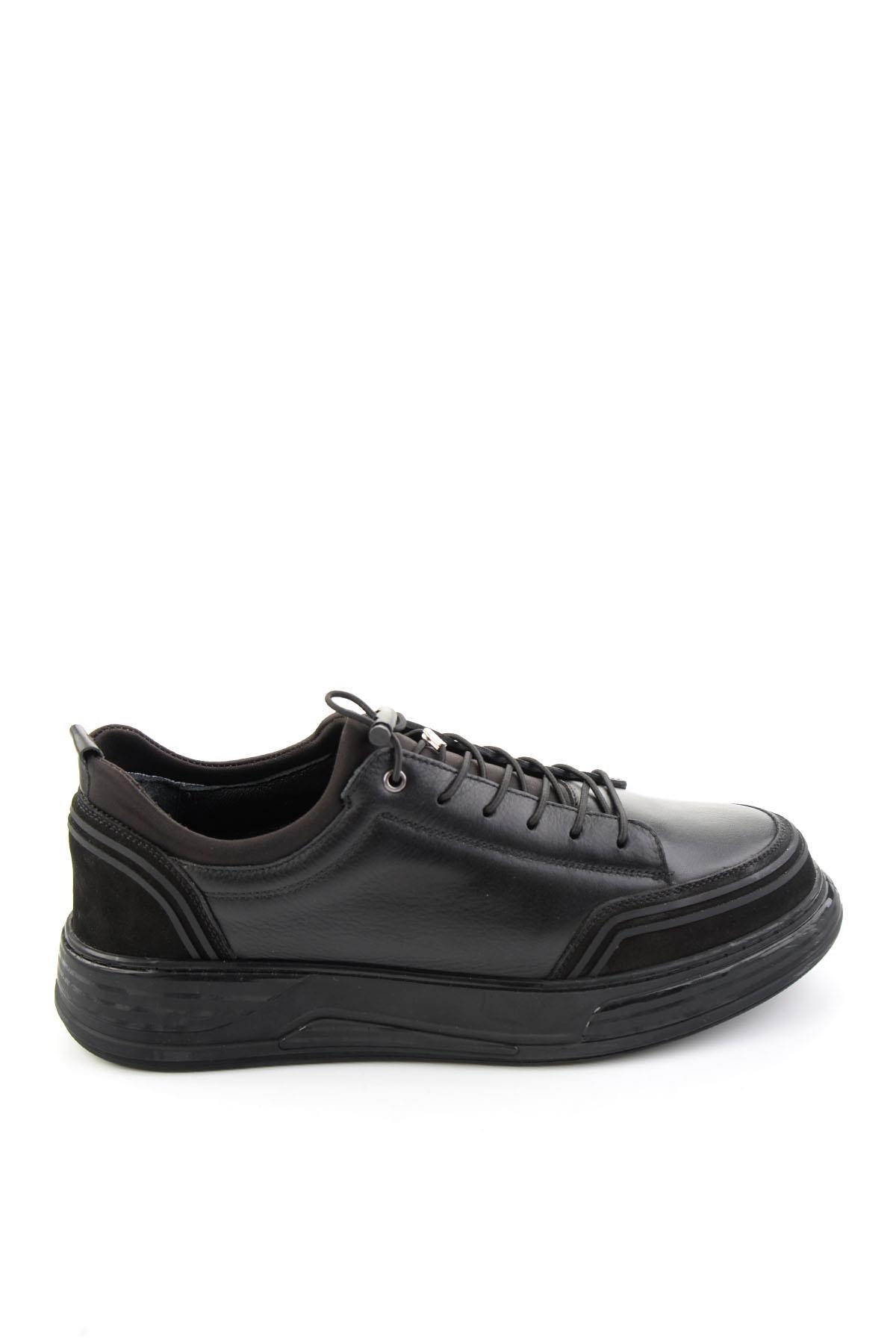 Siyah Napa Hakiki Deri Erkek Sneaker E01080185243