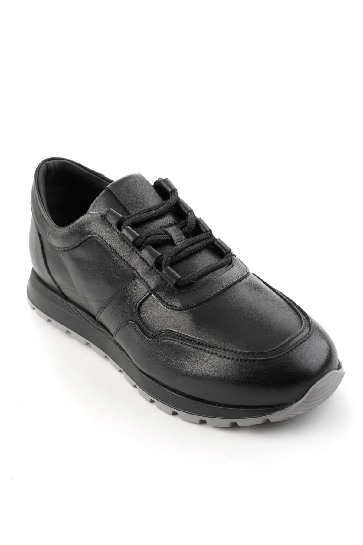 Siyah Napa Hakiki Deri Erkek Sneaker E01589660343