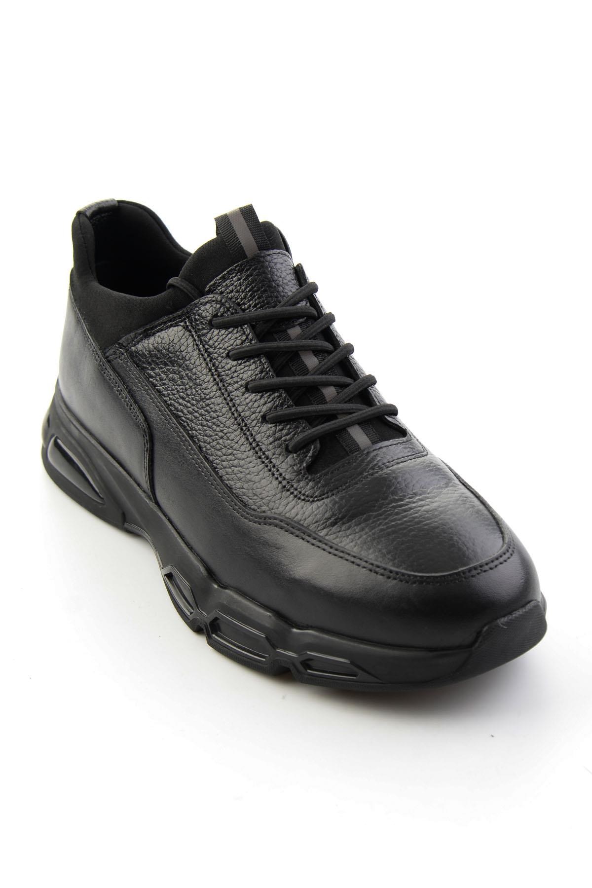 Siyah Napa Hakiki Deri Erkek Sneaker E01811906543