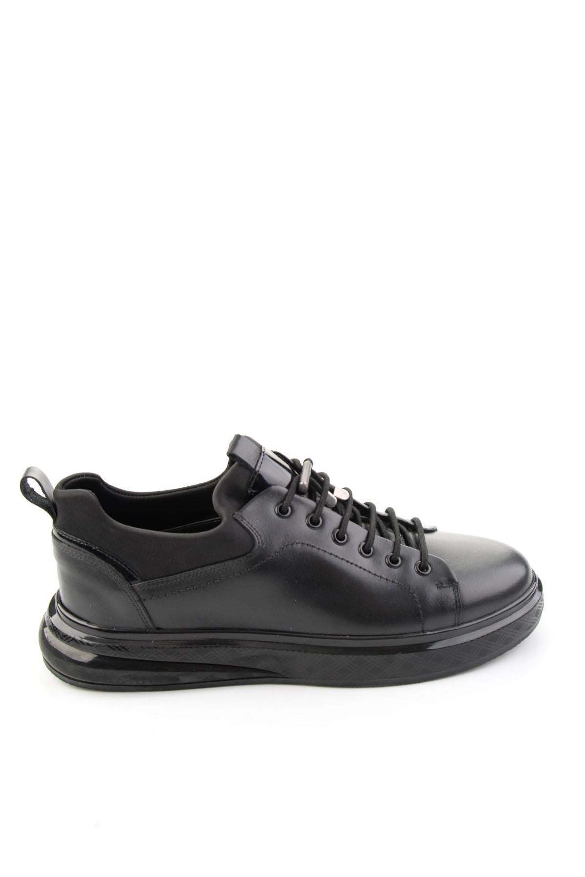 Siyah Napa Hakiki Deri Erkek Sneaker E01401180743