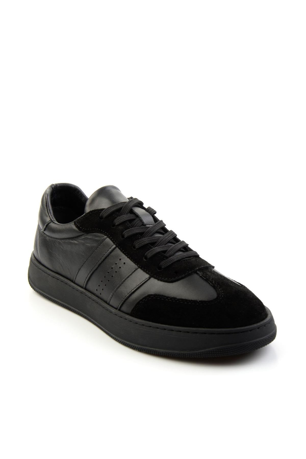 Siyah Siyah Hakiki Deri Erkek Sneaker E01759101802