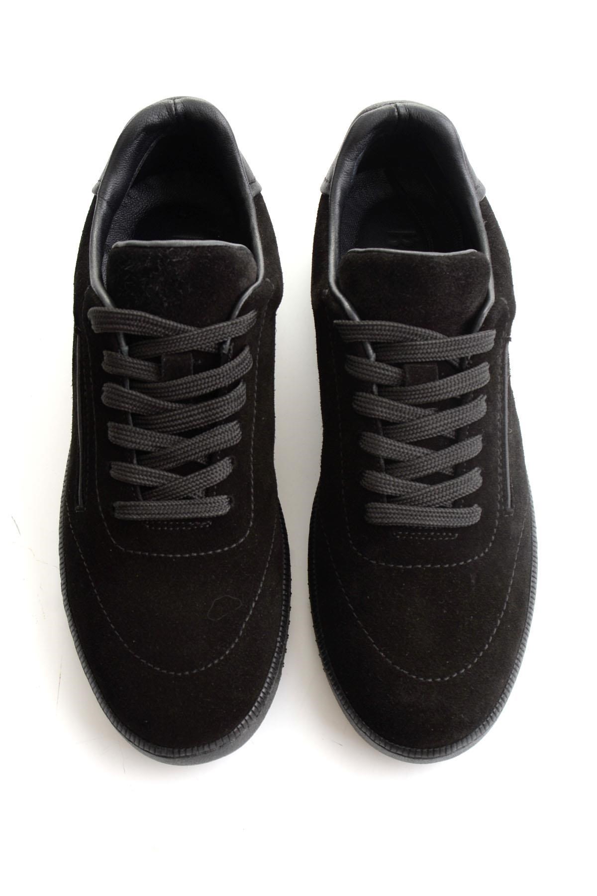 Siyah Süet Hakiki Deri Erkek Sneaker E01593000302
