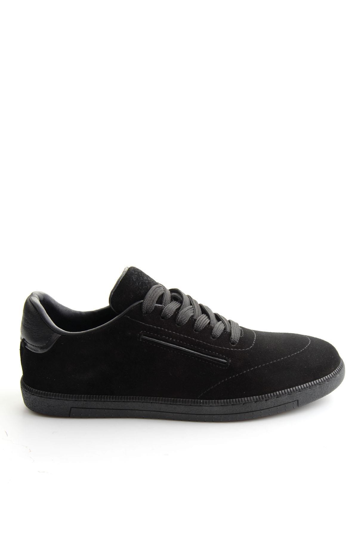 Siyah Süet Hakiki Deri Erkek Sneaker E01593000302