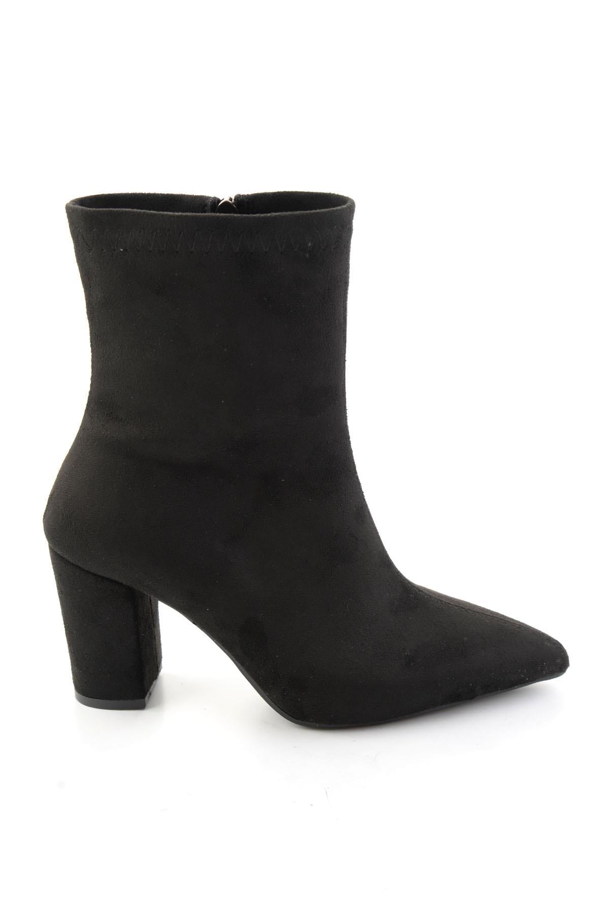 Siyah Süet  Kadın Bot & Bootie K02823510072