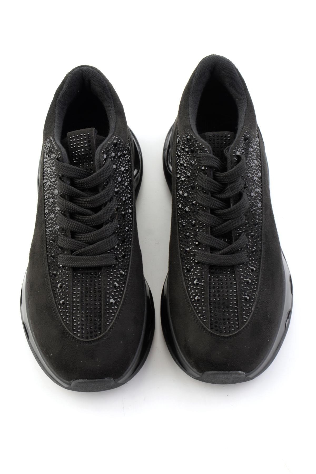 Siyah Süet  Kadın Sneaker K01228092072
