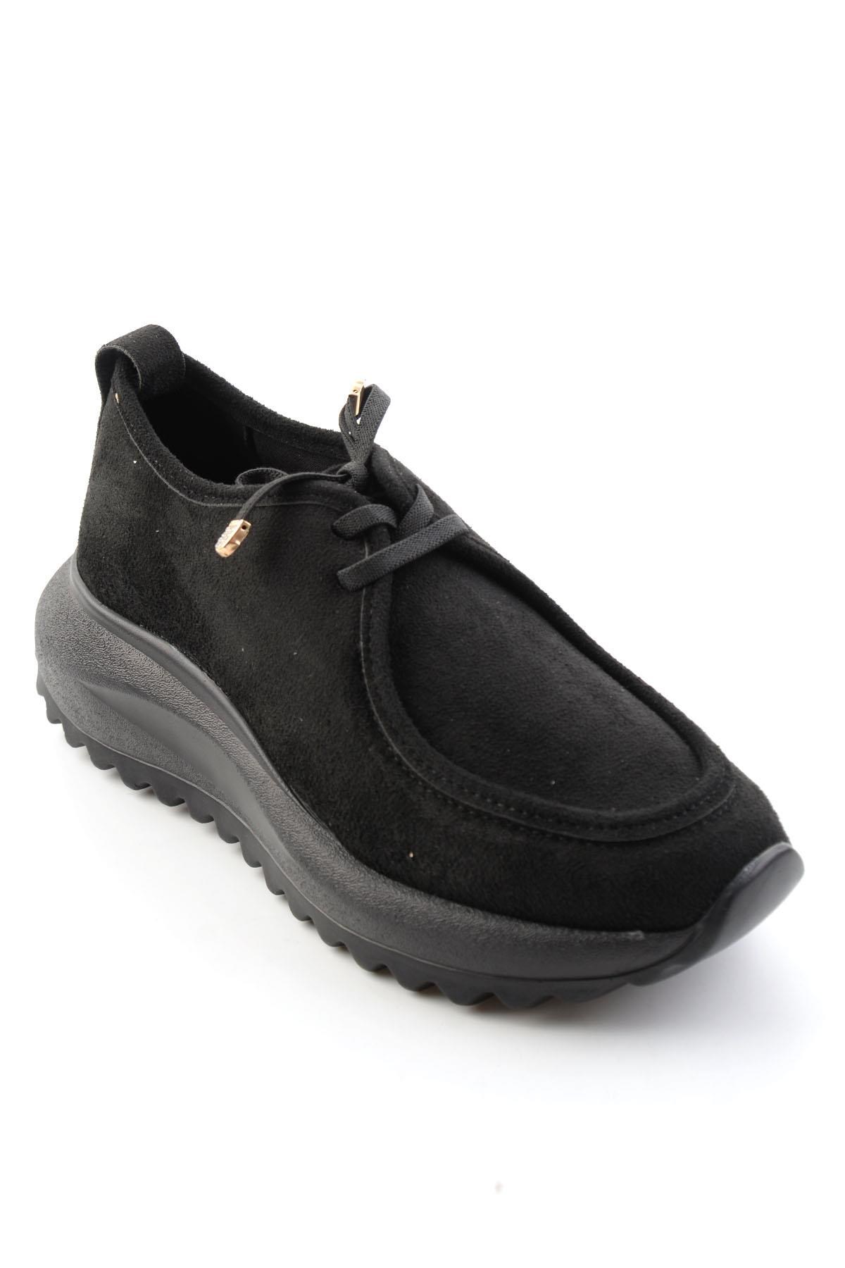 Siyah Süet  Kadın Sneaker K01234050772