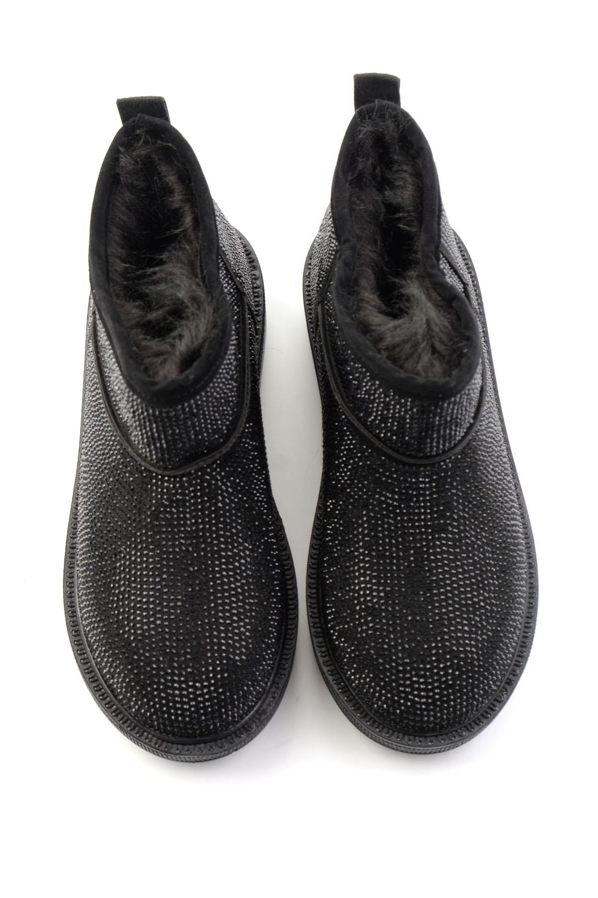 Siyah Taşlı  Kadın Bot & Bootie K02834260187