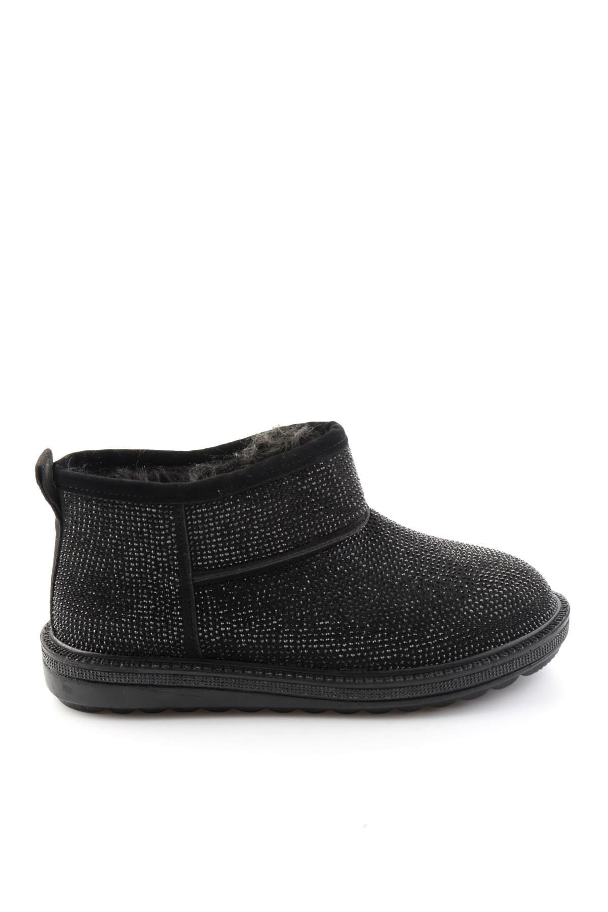 Siyah Taşlı  Kadın Bot & Bootie K02834260187