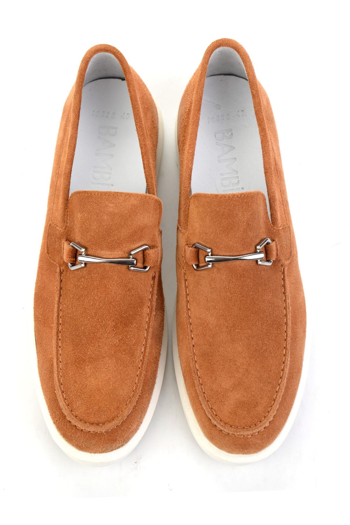 Taba Hakiki Deri Erkek Loafer Ayakkabı E01011032802