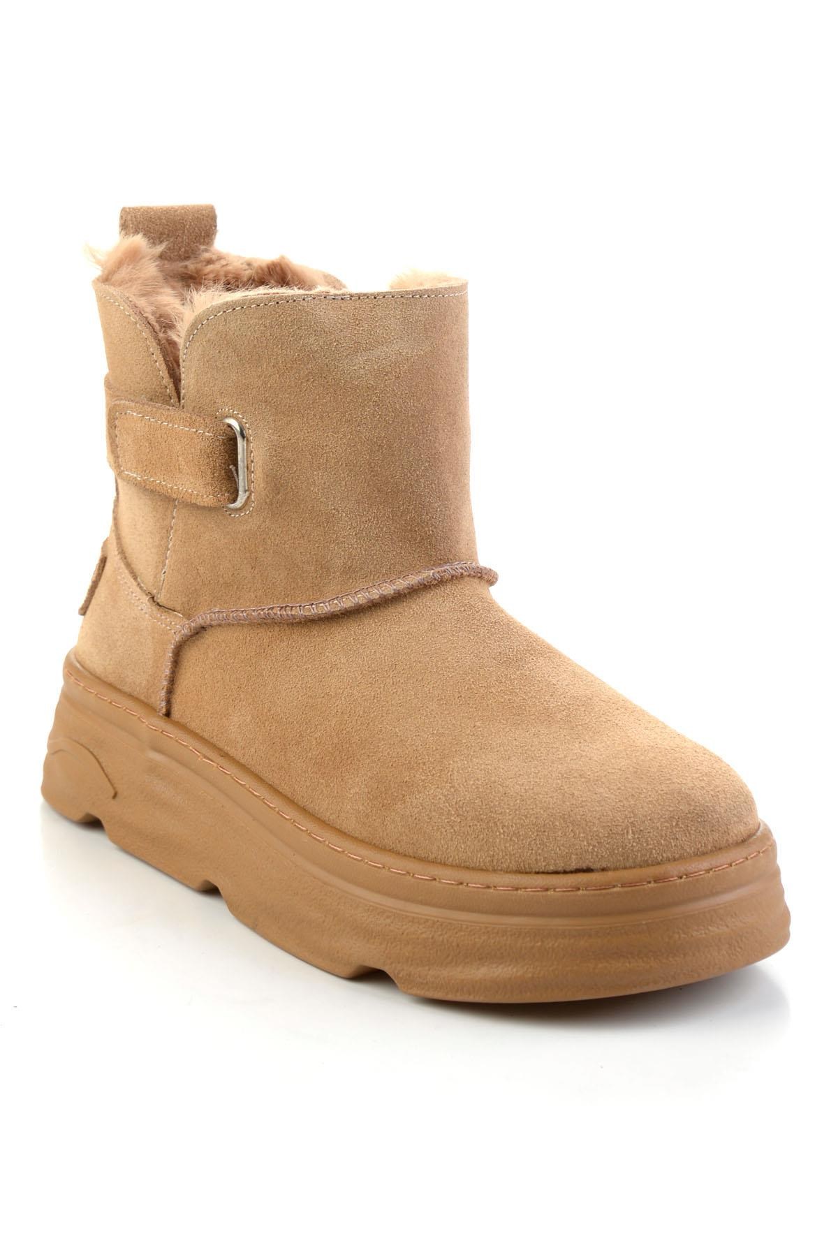 Taba Hakiki Deri Kadın Bot & Bootie K02748100702