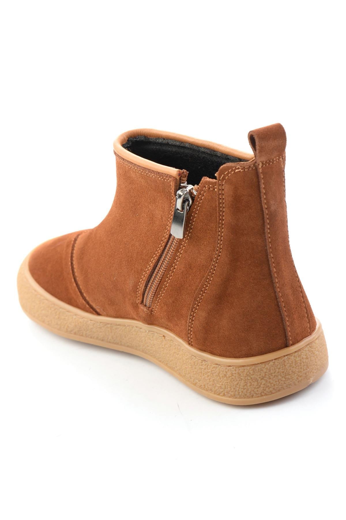 Taba Süet Hakiki Deri Kadın Bot & Bootie K02331781202