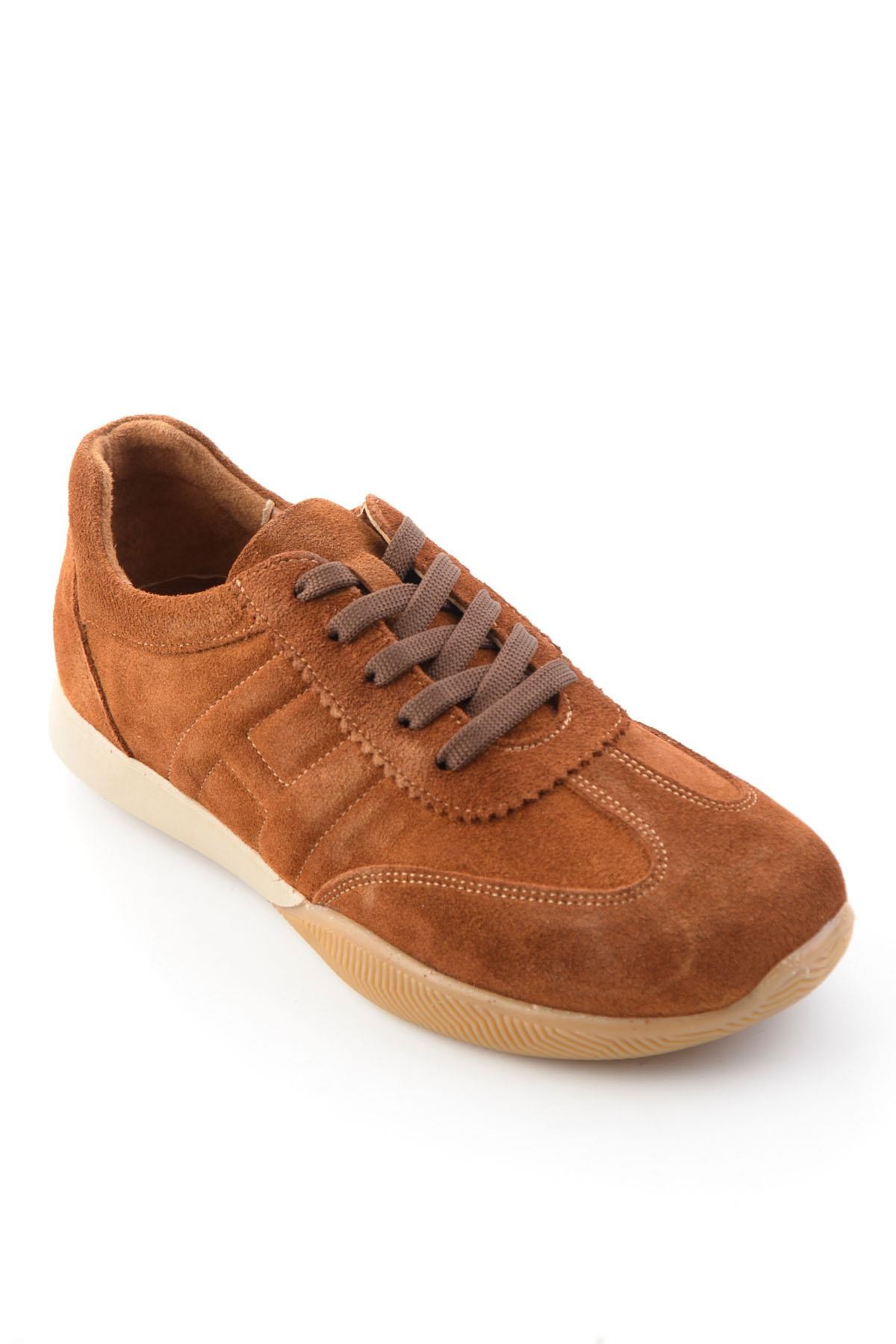 Taba Süet Hakiki Deri Kadın Sneaker K01756111102