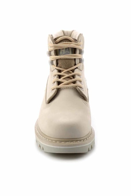 Beige Hakiki Deri Kadın Bot & Bootie CAT0111000101