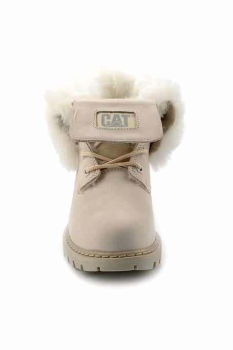 Beige Hakiki Deri Kadın Bot & Bootie CAT0111118401