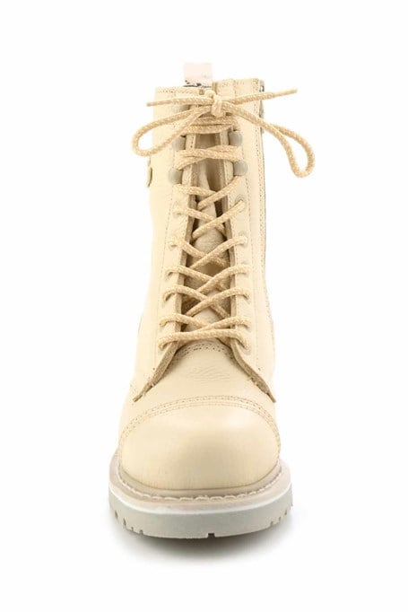 Beige Hakiki Deri Kadın Bot & Bootie HD0777032803