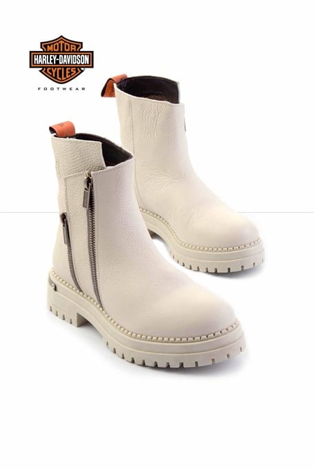 Beige Hakiki Deri Kadın Bot & Bootie HD0777003903