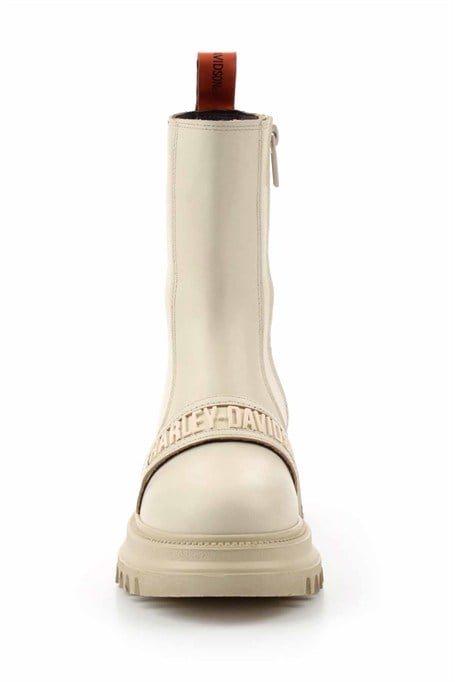 Beige Hakiki Deri Kadın Bot & Bootie HD0777054903