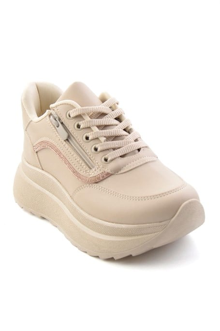Bej Bej  Kadın Sneaker K01709060409