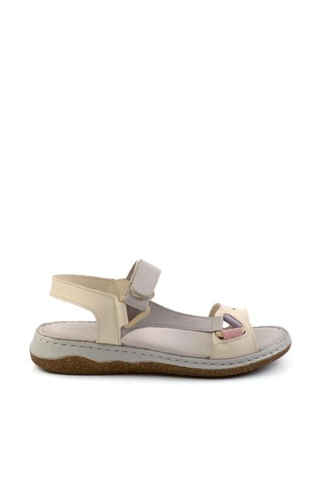 Bej Çok Renkli Leather Kadın Sandalet K05281079003