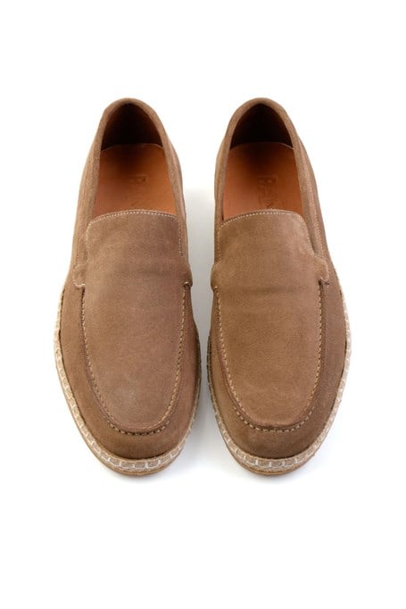 Bej Hakiki Deri Erkek Espadril E01079709502