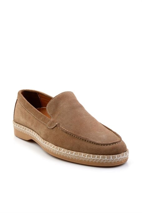 Bej Hakiki Deri Erkek Espadril E01079709502
